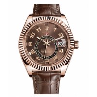 Rolex Sky Dweller Everose Gold Watch 326135 Replica