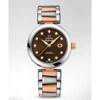 Omega DeVille Ladymatic Brown Dial Two Tone Replica Watch 425.20.34.20.63.001