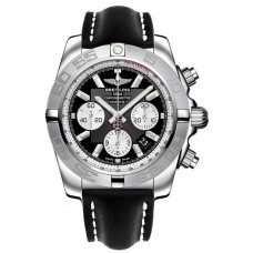 Breitling Chronomat 44 Black Leather Strap Replica Watch AB011011/B967-435X