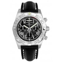 Breitling Chronomat 44 Black Leather Strap Replica Watch AB011012/B956-435X