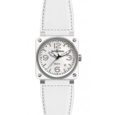Bell & Ross BR03-92 White Ceramic Calfskin Automatic 42mm Mens Replica Watch