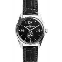 Bell & Ross Vintage BRV 123 Officer Black Mens Replica Watch 