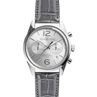 Bell & Ross Vintage BRV 126 Officer Silver Mens Replica Watch