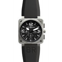 Bell & Ross BR 01-94 Steel Black Chronograph 46mm Mens Replica Watch