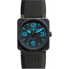 Bell & Ross Aviation BR 03-92 Carbon Blue Mens Limited Edition Replica Watch