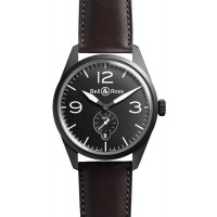 Bell & Ross BRV Vintage BR 123 Mens Replica Watch Original Black Carbon