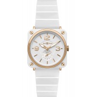 Bell & Ross BR S Pink Gold and White Ceramic Quartz 39mm Medium Replica Watch