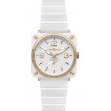 Bell & Ross BR S Pink Gold and White Ceramic Quartz 39mm Medium Replica Watch