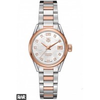TAG Heuer Carrera 28mm Rose Gold Steel Diamond WAR2452.BD0772 replica watch