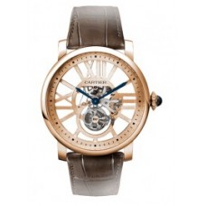 Rotonde de Cartier Flying Tourbillon Skeleton Dial Men's Watch W1580046