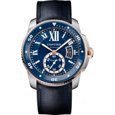 Calibre de Cartier Diver blue watch W2CA0008