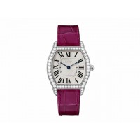 Cartier Tortue Silvered Flinque Dial Ladies Watch WA501009 