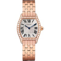 Cartier Tortue Silvered Flinque Dial Ladies Watch 