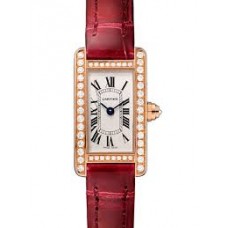 Cartier Tank Americaine Silvered Flinque Dial Ladies Watch WB710014 