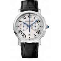 Rotonde de Cartier Silver Dial Chronograph Automatic Men's Watch 