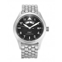 Replica IWC Pilots Spitfire UTC Bracelet Black Dial IW325106