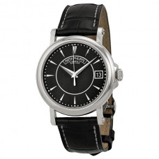 Patek Philippe Calatrava Black Dial 18k White Gold Black Leather 5153G-001