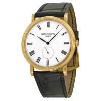 Patek Philippe Calatrava Mechanical Enamel Dial Leather 5116R-001