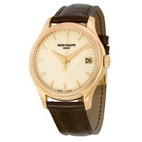 Patek Philippe Calatrava Mechanical Ivory Dial Leather 5227R-001