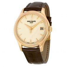Patek Philippe Calatrava Mechanical Ivory Dial Leather 5227R-001