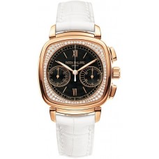 Patek Philippe Complications Black and Diamond Dial Ladies 7071R-010