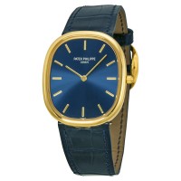 Patek Philippe Golden Ellipse 18kt Yellow Gold Blue 3738-100J