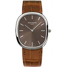 Patek Philippe Golden Ellipse Brown Dial Brown Leather 3738/100G-012