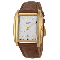 Patek Philippe Gondolo Silver Dial Yellow Gold Leather 5124J-001