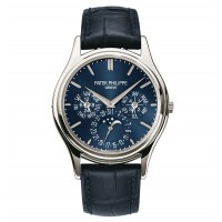 Patek Philippe Grand Complications Blue Dial Platinum Blue Leather 5140P