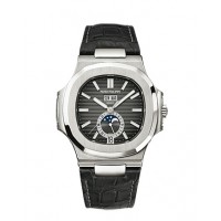 Patek Philippe Nautilus Automatic GMT Moonphase Black Dial Stainless Steel 5726A-001