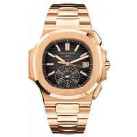 Patek Philippe Nautilus Black Dial 18kt Rose Gold Chronograph Automatic 5980-1R-001