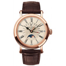 Patek Philippe Perpetual Calendar 18kt Rose Gold Brown Leather 5159R-001