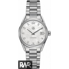 TAG Heuer Carrera Womens 32mm Diamond Pearl Automatic WAR1314.BA0778 replica watch