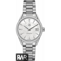 TAG Heuer Carrera Womens 32mm Quartz Diamond Pearl Steel WAR1315.BA0778 replica watch