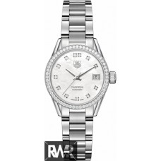 TAG Heuer Carrera Automatic Date 28mm Womens Diamond Pearl WAR2415.BA0776 replica watch