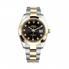 Rolex Datejust 126303 Black Diamond Dial Steel and 18K Yellow Gold Oyster replica Watch