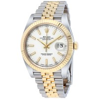 Rolex Datejust 41 12633 White Dial Steel and 18K Yellow Gold Jubilee replica Watch 