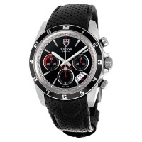 Tudor Grantour Chronograph Automatic Black Dial Black Leather 20530N-BKMCPL Replica Watch