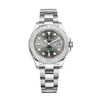 Rolex Yacht-Master 268622 Rhodium Dial Steel and Platinum Oyster Midsize replica Watch RSO